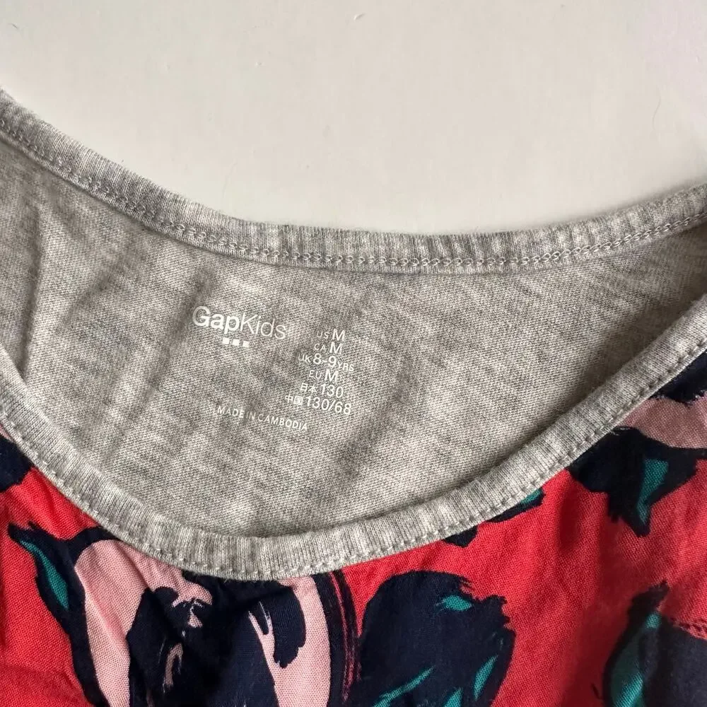 Gap Kids Floral Tank Top - High Low Hem - Size Medium
